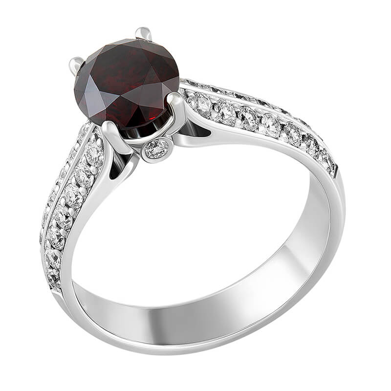 Fancy Red Diamond Ring 1.439 ct