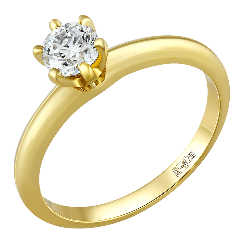 Кольцо с бриллиантом 0.390 ct