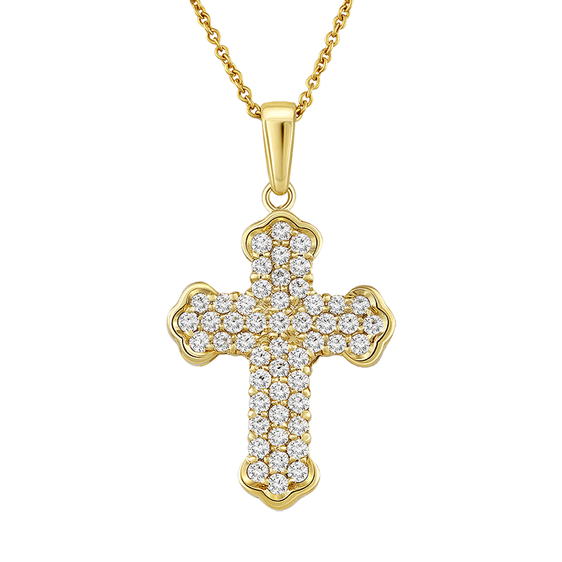 Крест с в.бриллиантами 0.768 ct
