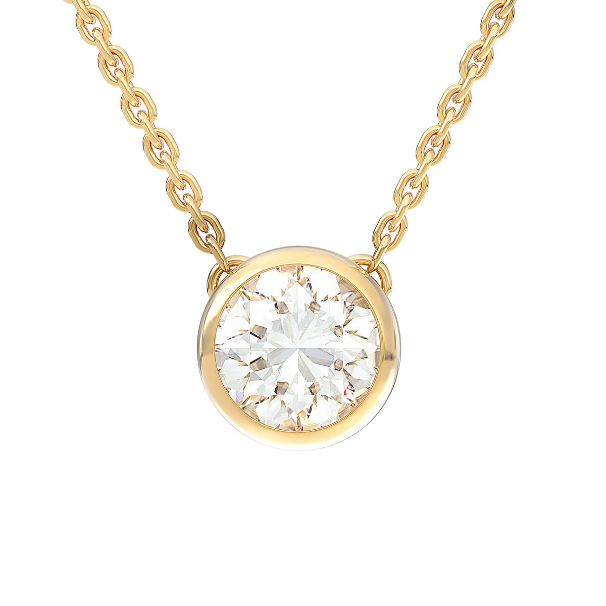 Necklace with diamonds 0.580 ct