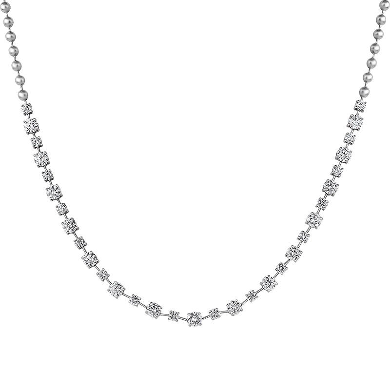 Necklace with diamonds 6.105 ct
