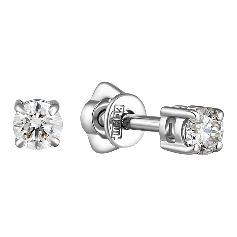 Earrings-studs with diamonds 0.227 ct