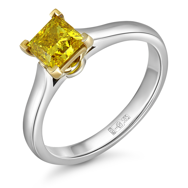 Fancy Vivid Orange diamond ring 0.790 ct