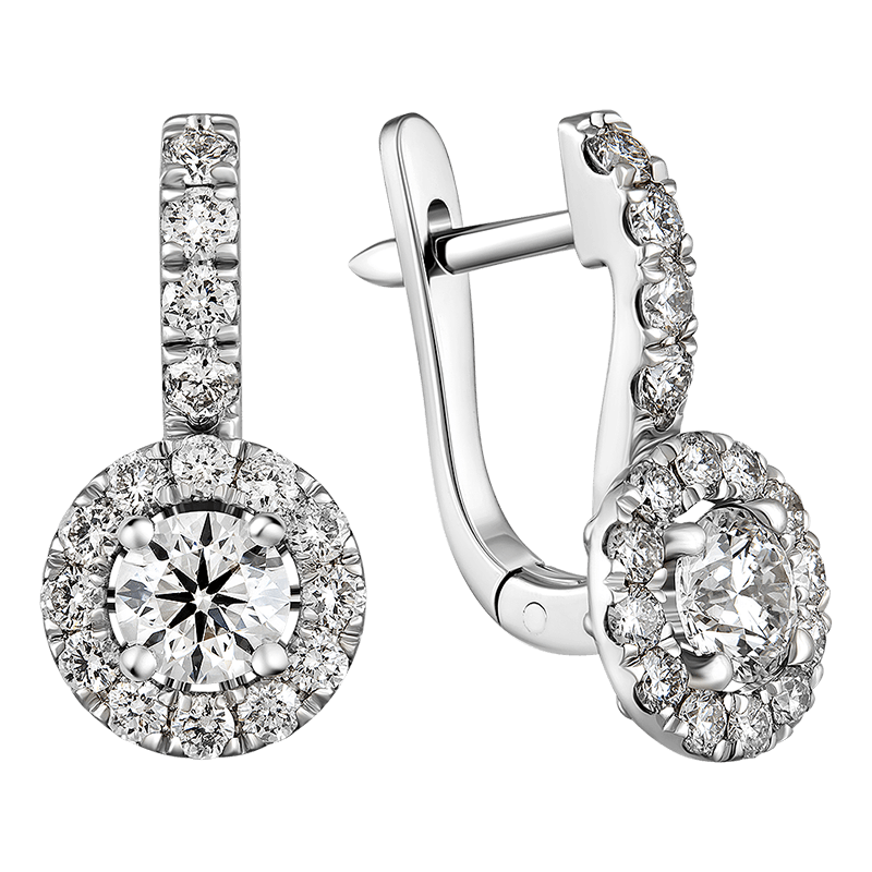Earrings with diamonds 1.338 ct