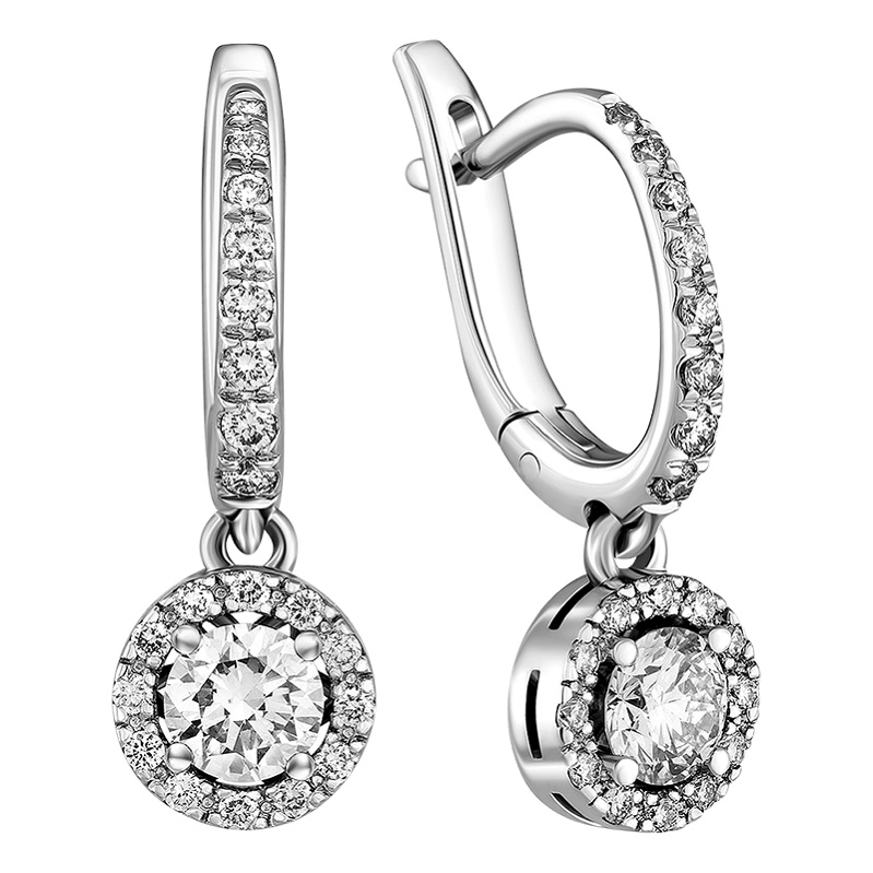 Diamond earrings 0.895 ct