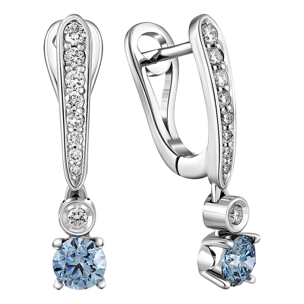 Diamond earrings 1.080 ct