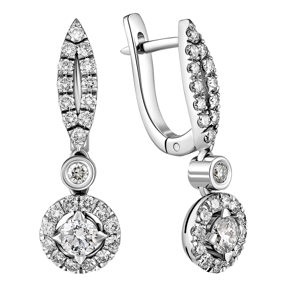 Diamond earrings 1.174 ct