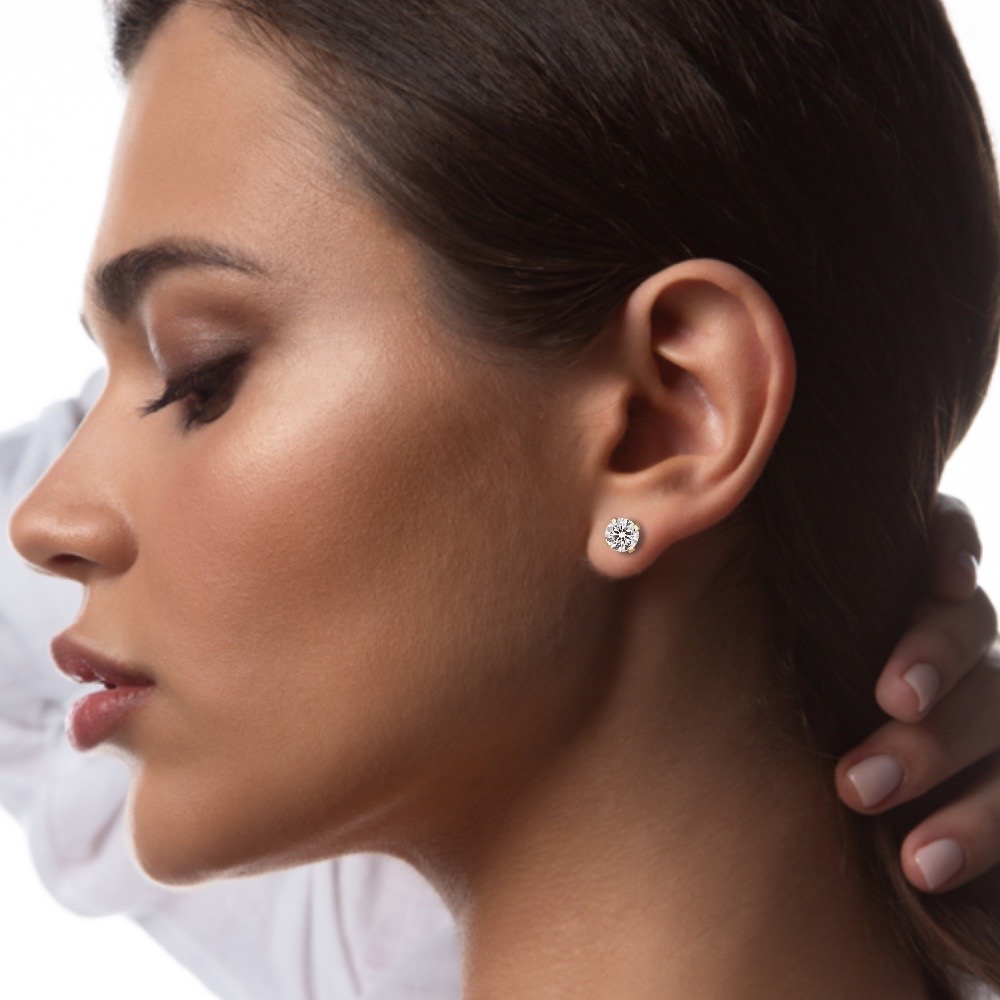 Earrings-studs with diamonds 0.532 ct | Foto 1