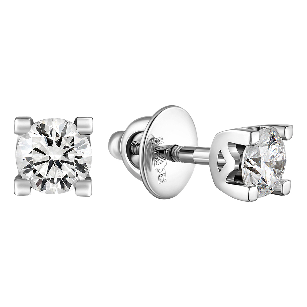 Earrings with diamonds 1.080 ct