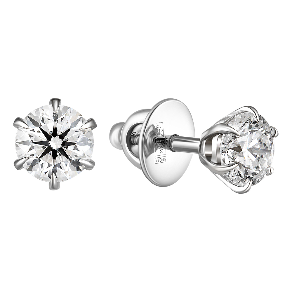 Earrings with diamonds 1.070 ct