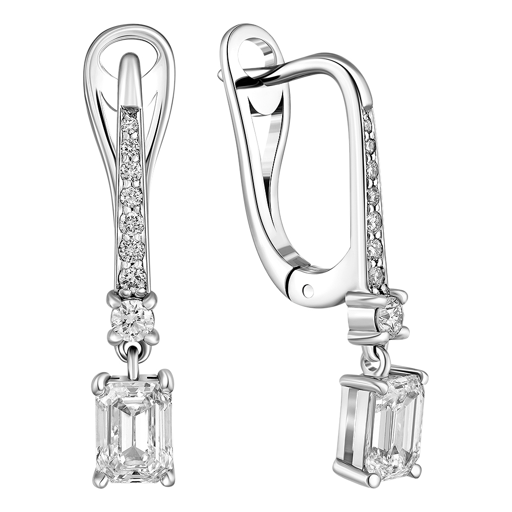 Diamond earrings 1.757 ct