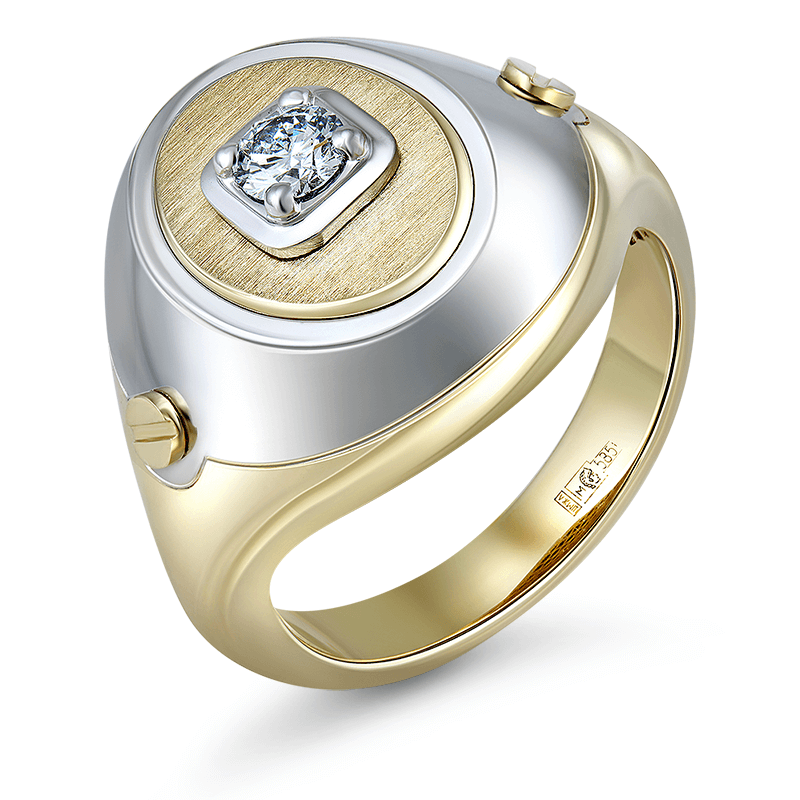 Кольцо с выращенным бриллиантом 0.240 ct