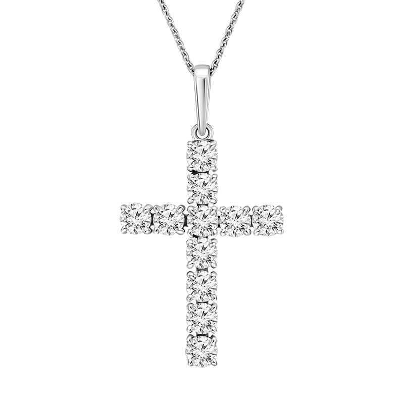 Cross pendant with diamonds 0.662 ct