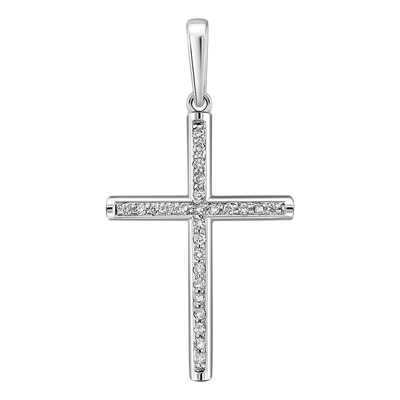 Cross pendant with diamonds 0.230 ct