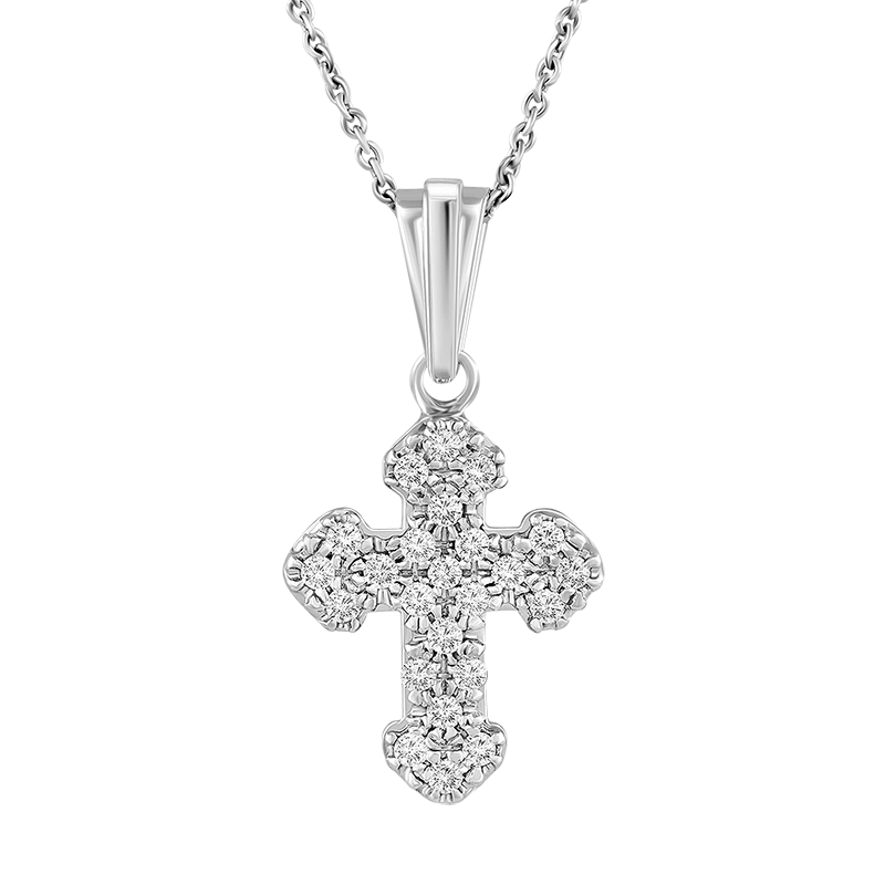 Cross pendant with diamonds 0.295 ct