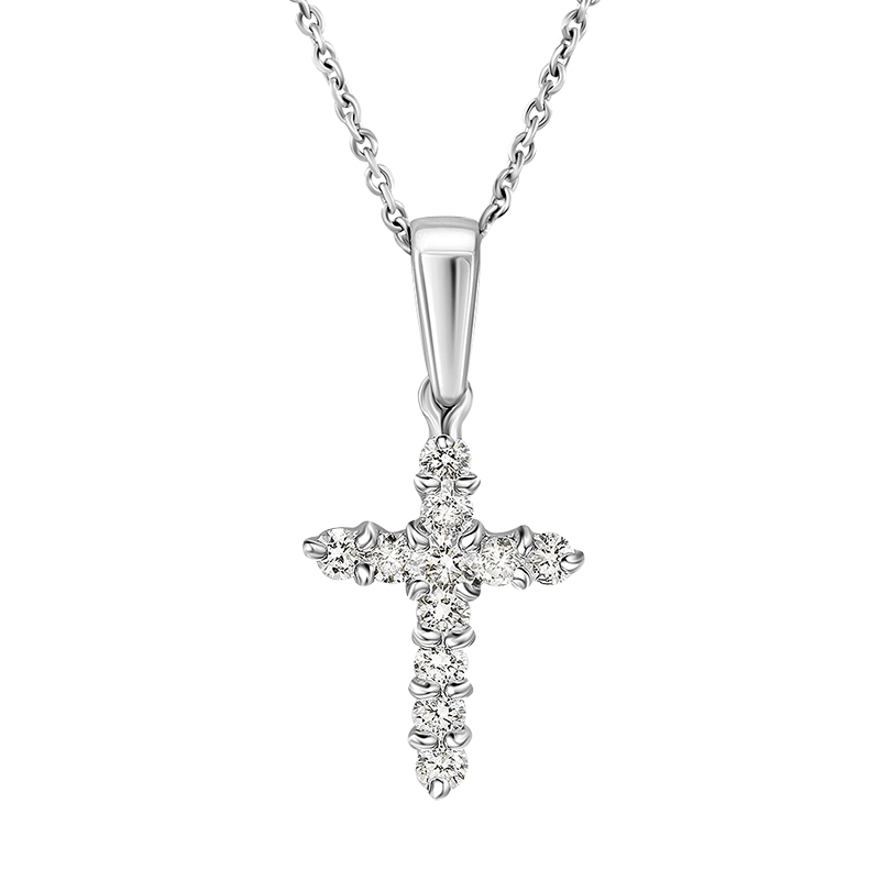 Cross pendant with diamonds 0.307 ct