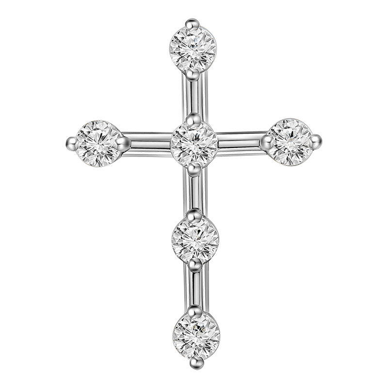 Cross pendant with diamonds 0.381 ct