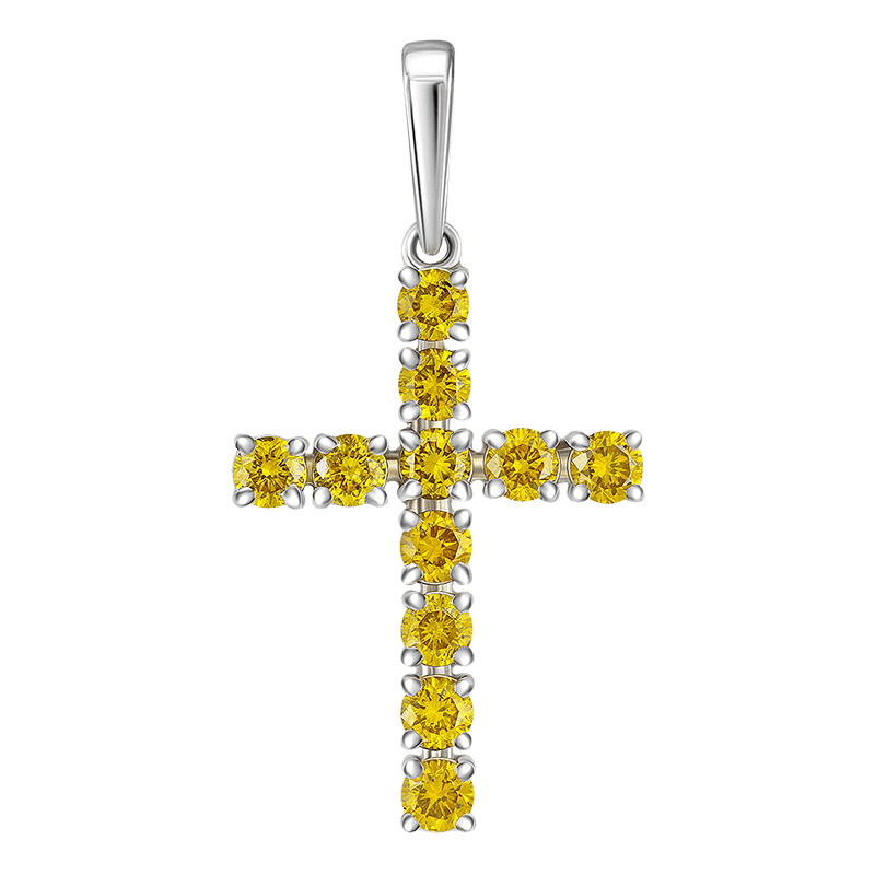 Cross pendant with diamonds 0.674 ct