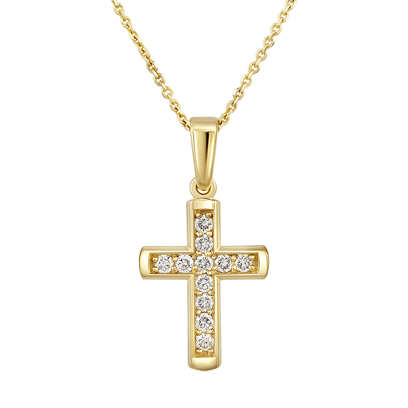 Cross pendant with diamonds 0.278 ct