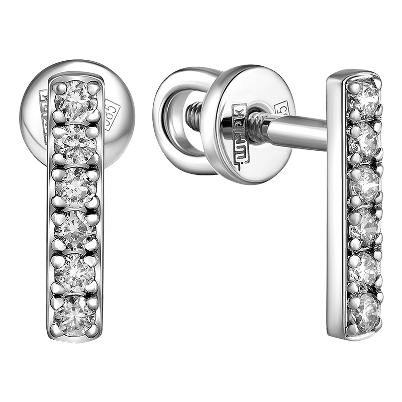 Diamond earrings 0.159 ct