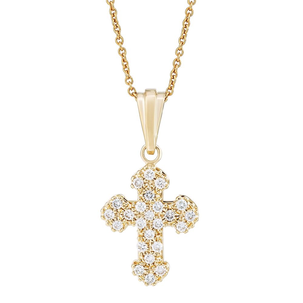 Cross pendant with diamonds 0.265 ct
