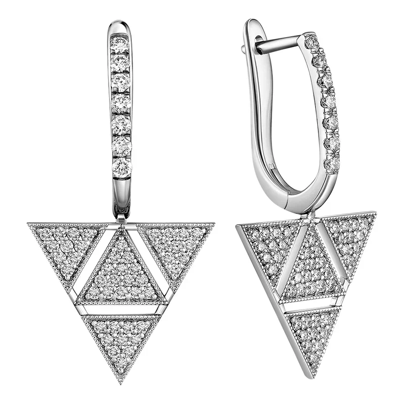 Diamond earrings 1.049 ct