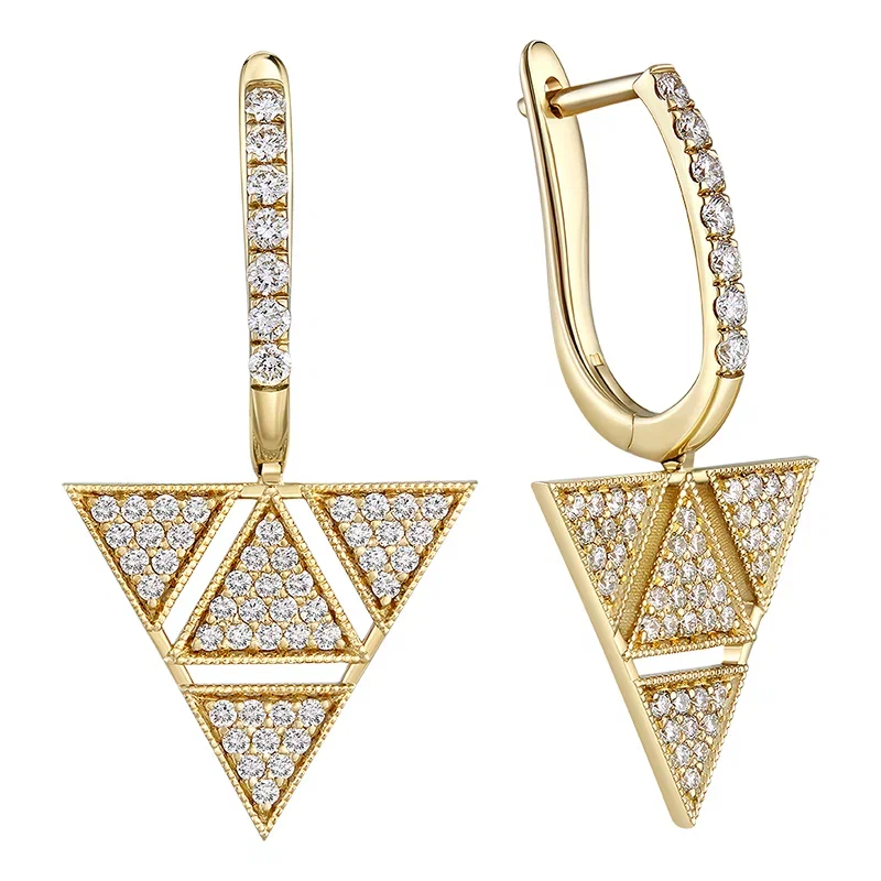 Diamond earrings 1.045 ct