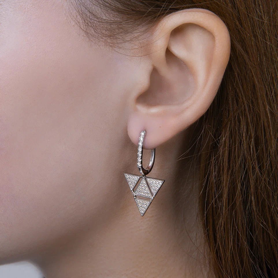 Diamond earrings 1.049 ct | Foto 2