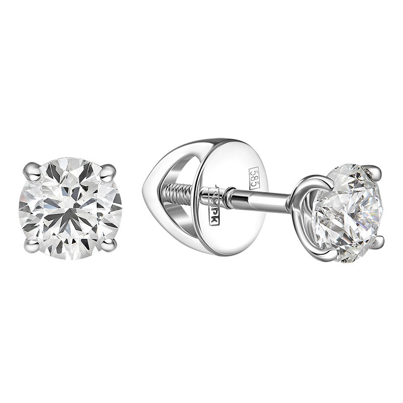 Diamond earrings 1.040 ct