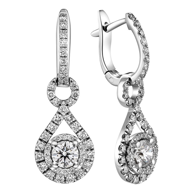Diamond earrings 1.556 ct