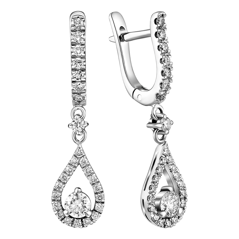Diamond earrings 0.842 ct