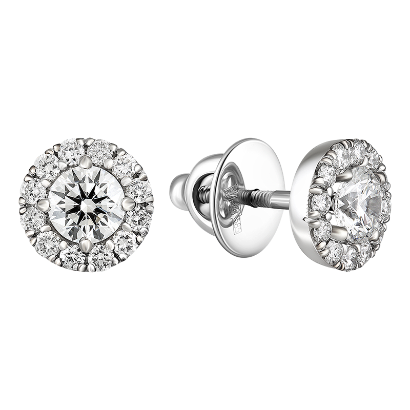 Diamond earrings 0.940 ct