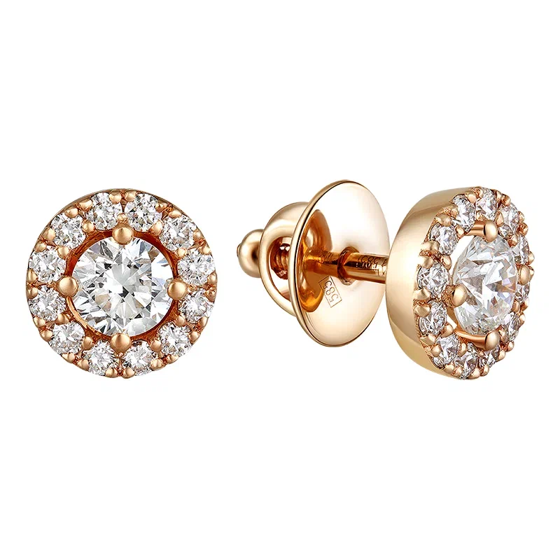 Diamond earrings 0.941 ct