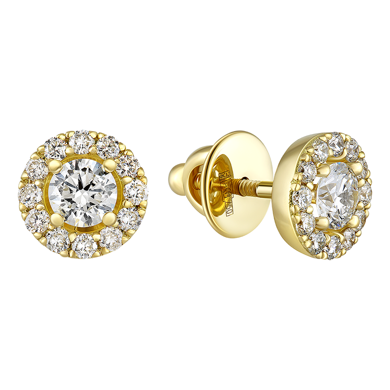 Diamond earrings 0.873 ct