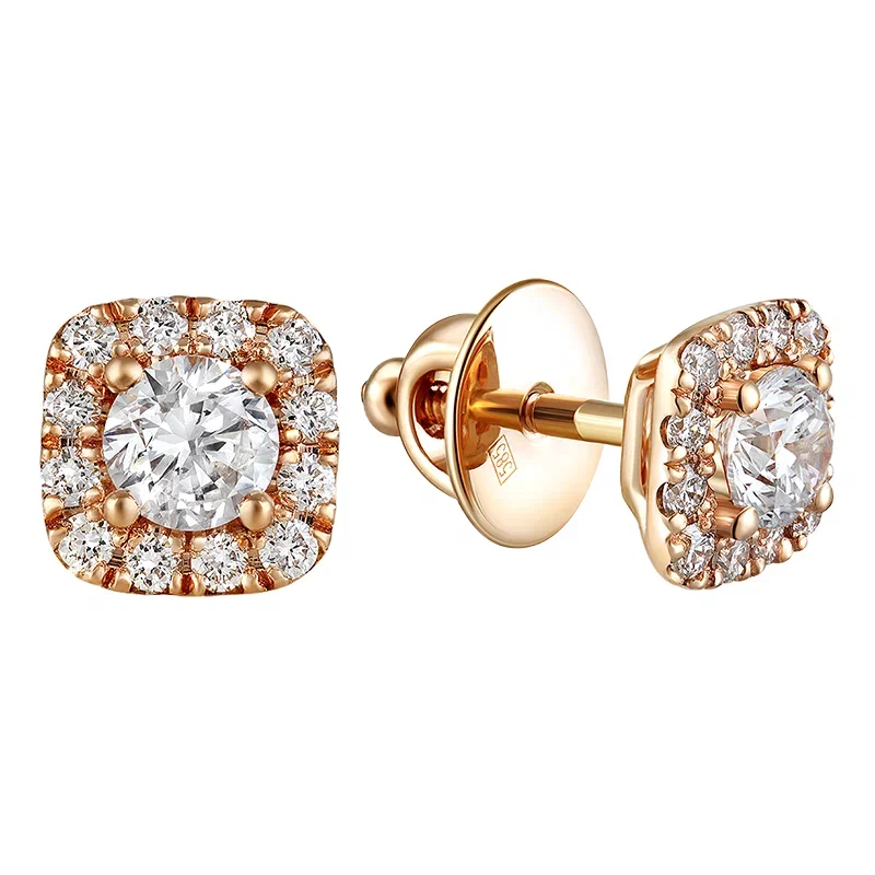 Diamond earrings 0.878 ct