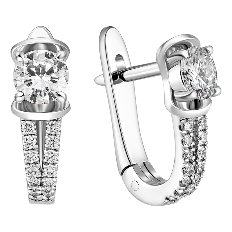 Diamond earrings 0.703 ct