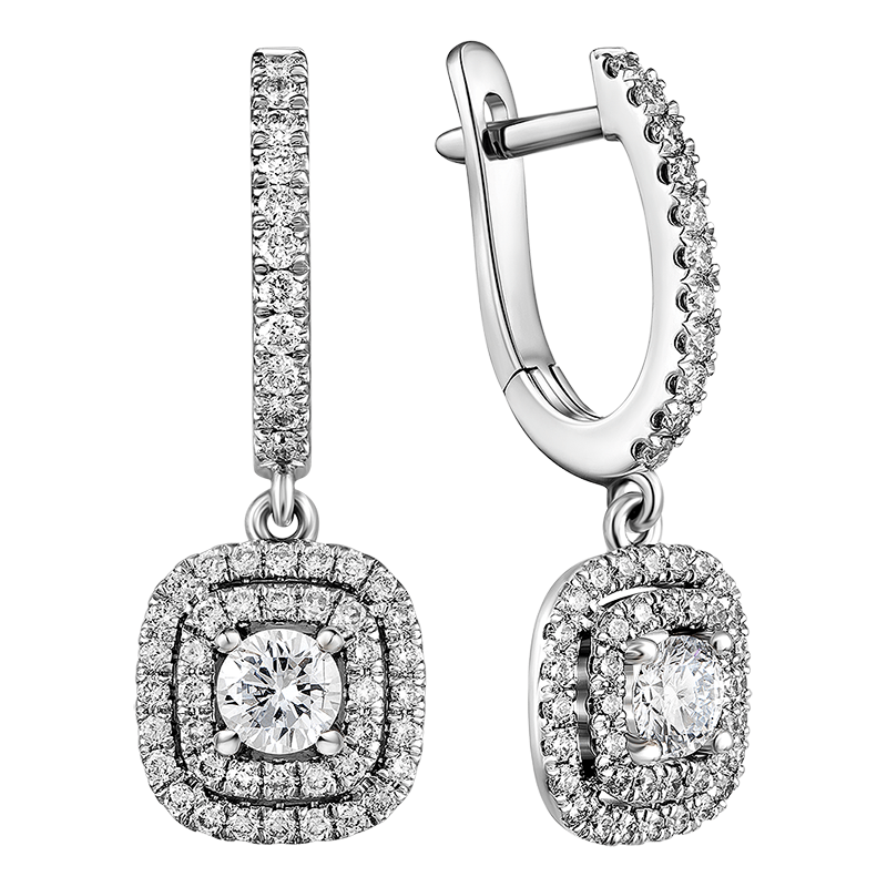 Diamond earrings 1.147 ct