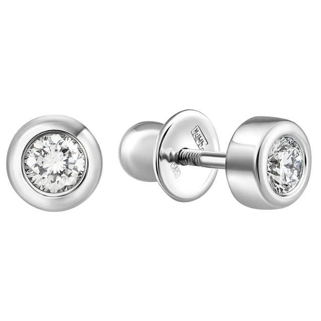 Stud earrings with grown diamonds 0.522 ct