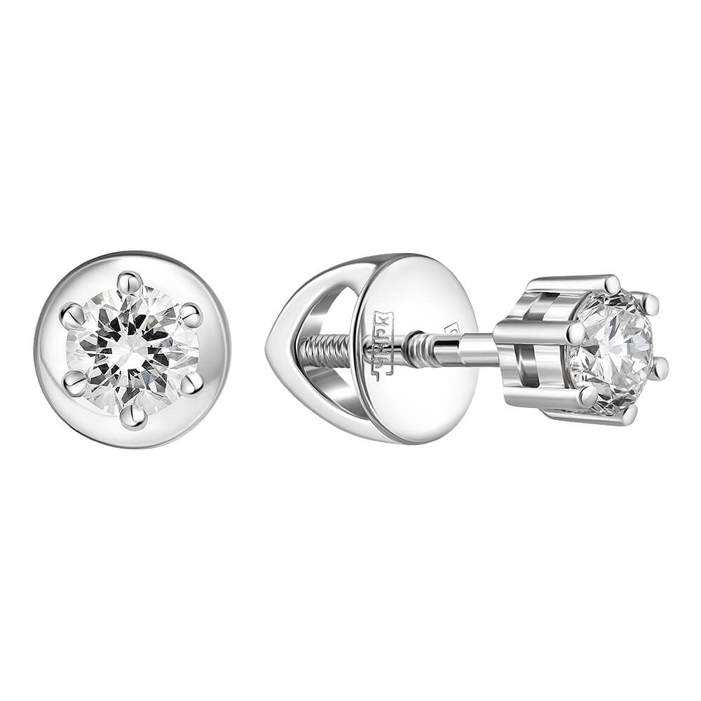 Earrings-studs with diamonds 0.536 сt