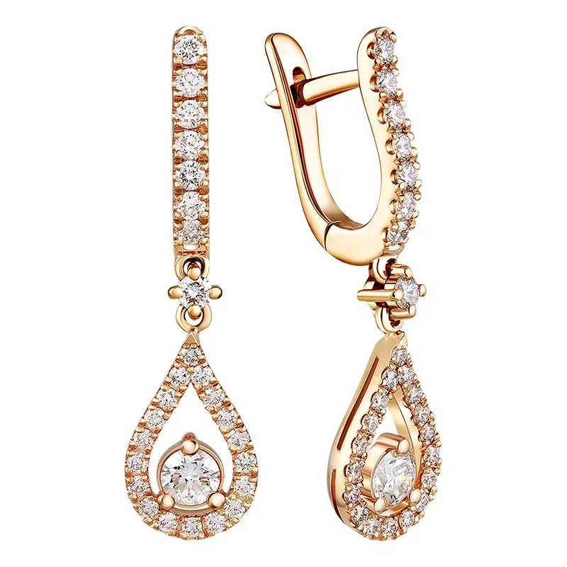 Diamond earrings 0.722 ct