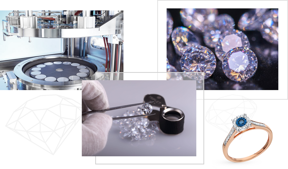 Cultivation of diamonds by the CVD method
