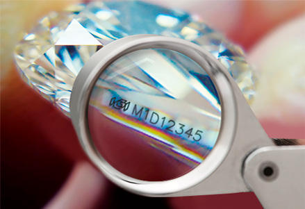 Certification data on the edge of the diamond