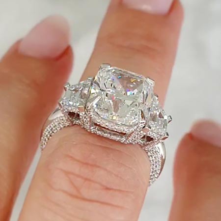 Ring with grown diamonds Kushon 6,982 ct