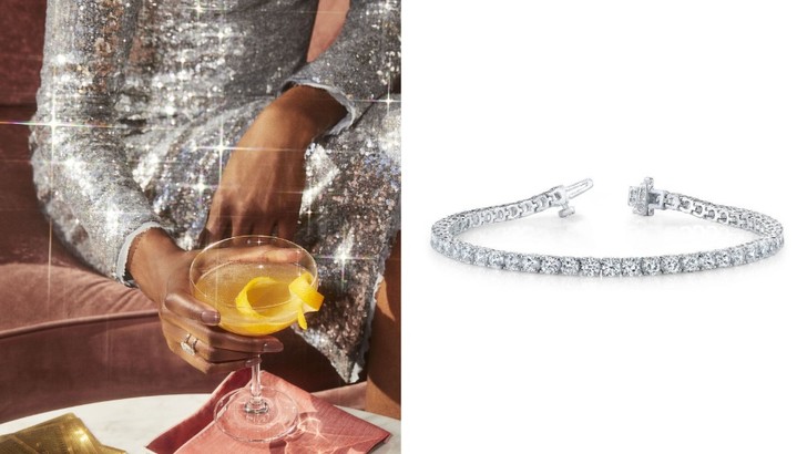 Bracelet with cultured diamonds 9.478 ct, IQ Diamonds, 621 828 rubles